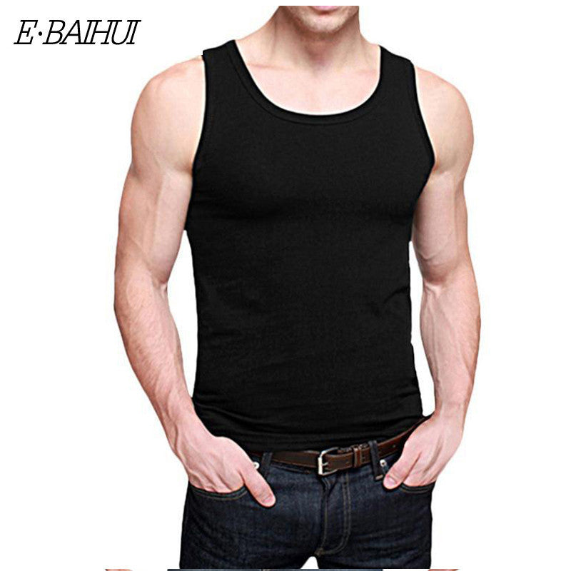 Soft Elastic Tank Top Men Gym Wear Slim Fit Strong Muscle Stringer Tank Top